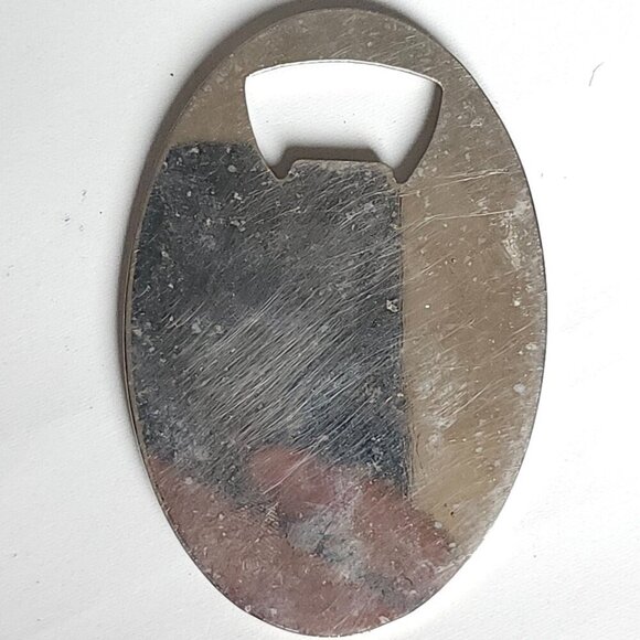 OVAL GUINNESS Bottle Opener Silver Tone Metal Irish Stout - Picture 2 of 2